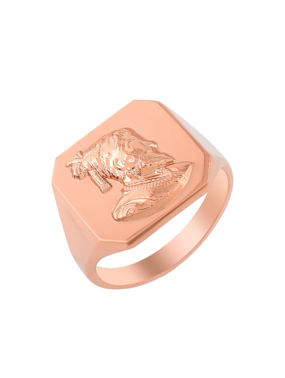 Flower Design Copper Finger Ring