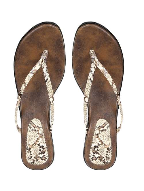 women animal print toe separator sandal - 18537287 - Standard Image - 0