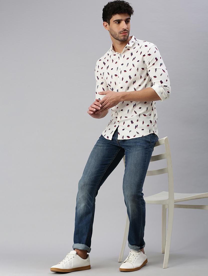 mens printed casual shirt - 18537358 - Standard Image - 3