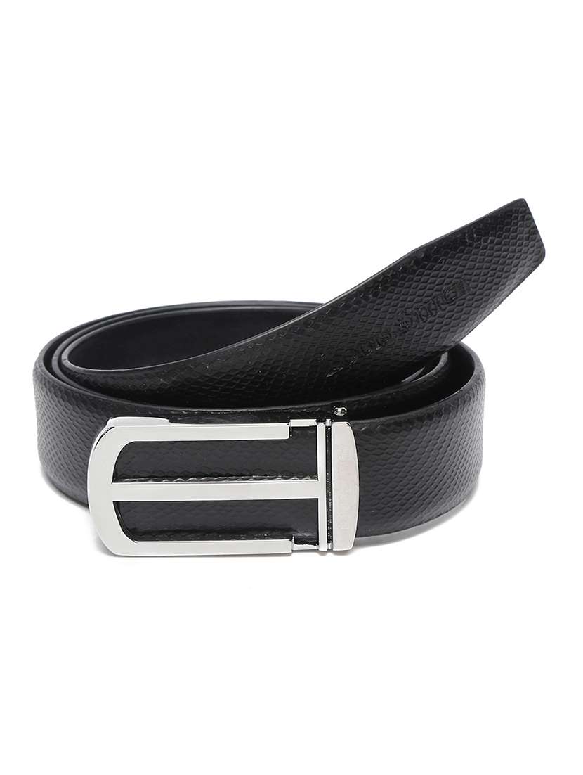 chrome leather belt