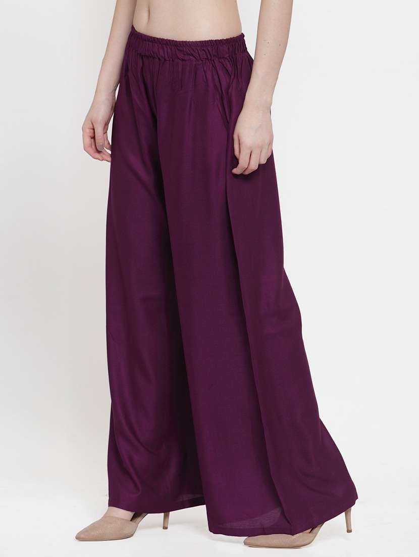 pack of 2 solid flared palazzo - 18539428 - Standard Image - 3