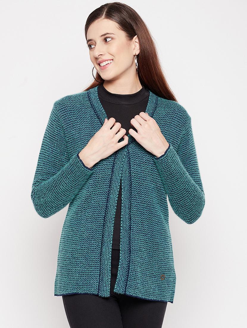 v neck self design woolen cardigan - 18539458 - Zoom Image - 0