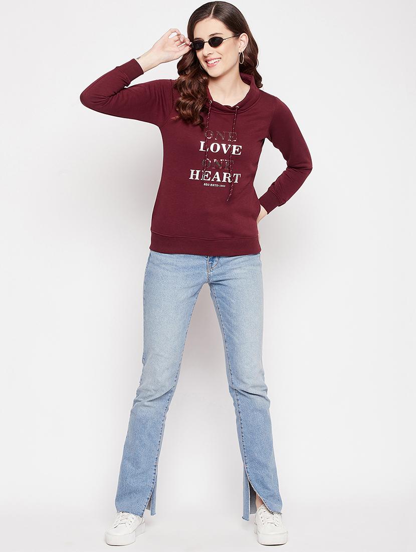 cowl neck printed sweatshirt - 18539494 - Standard Image - 3