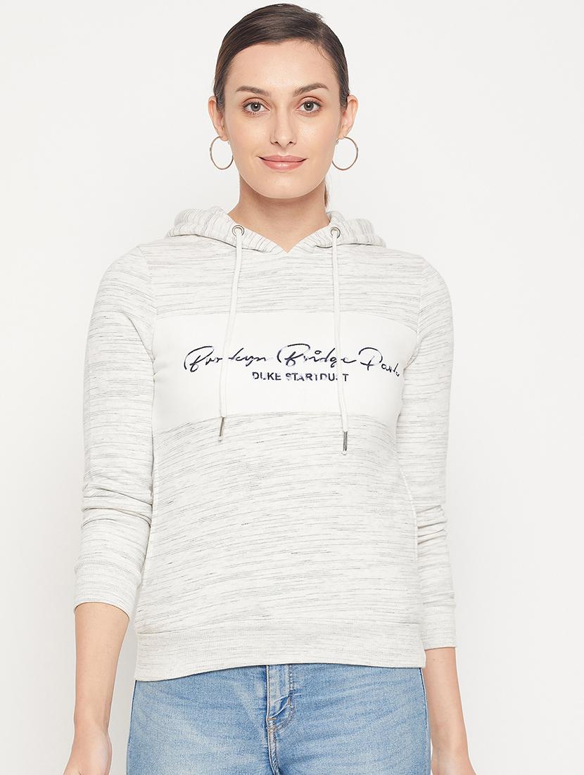 hooded neck graphic sweatshirt - 18539503 -  Zoom Image - 0