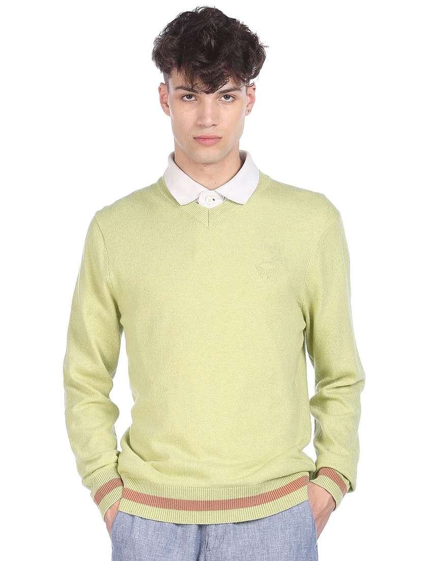mens solid pullover