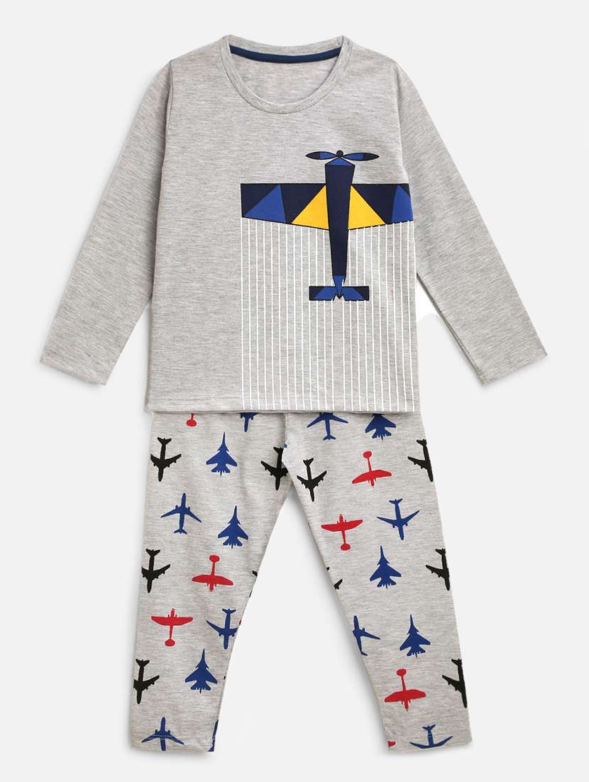 boys printed nightwear pyjama set