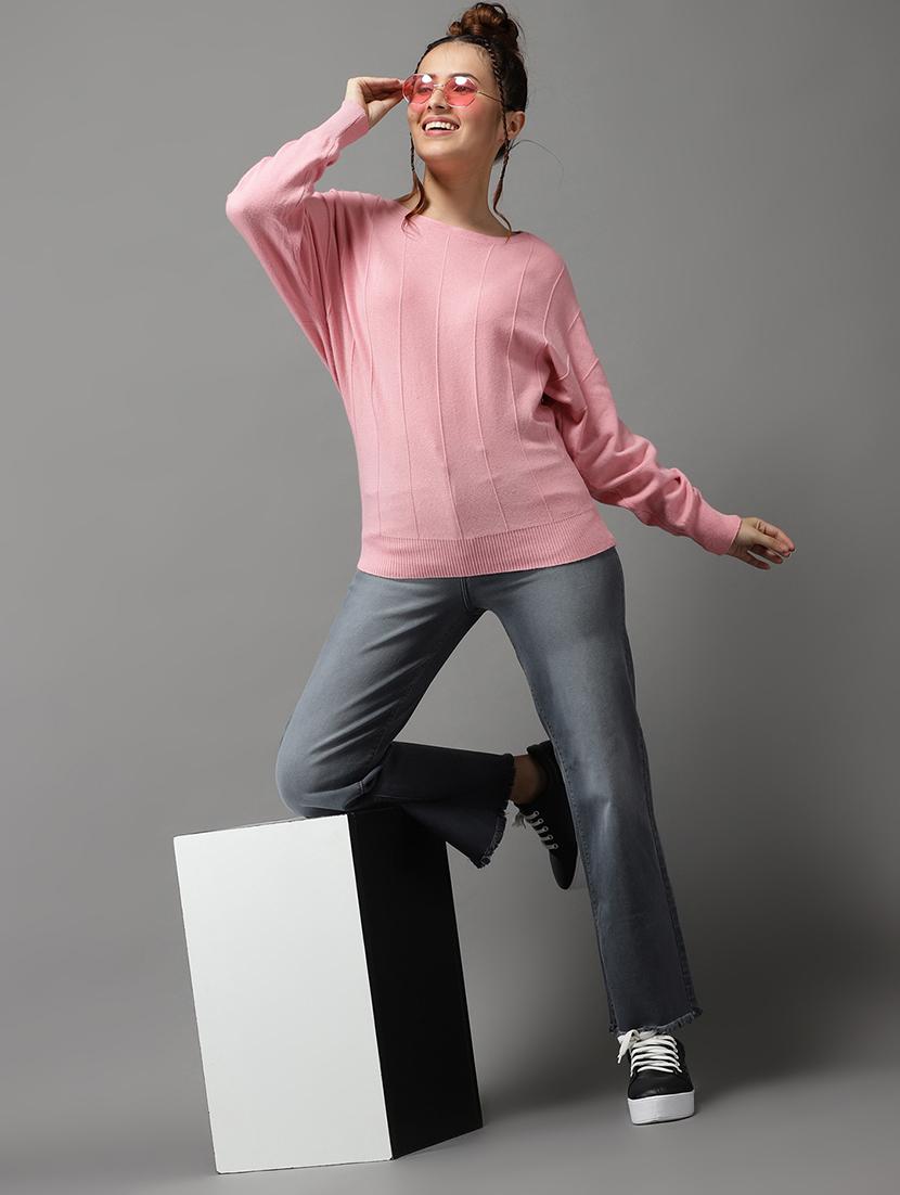 batwing sleeved solid pullover - 18545187 - Standard Image - 3