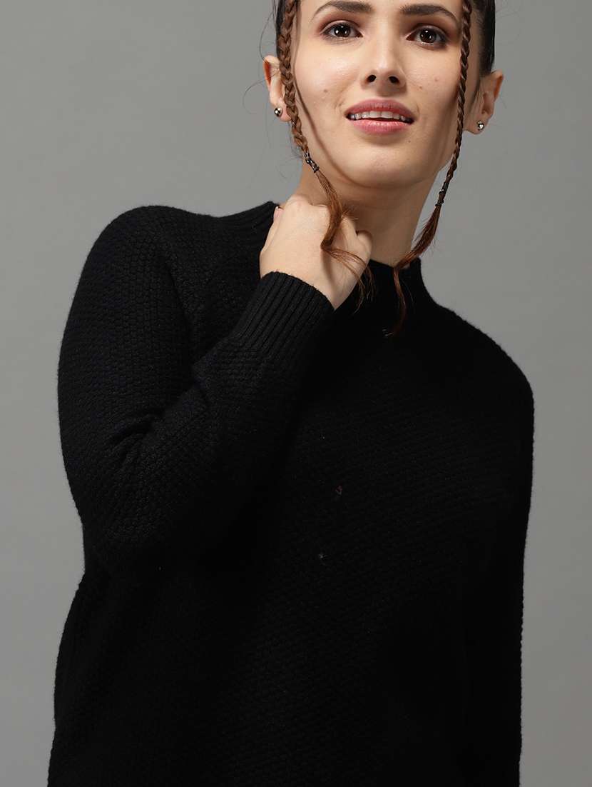 round neck solid pullover - 18545206 -  Standard Image - 5