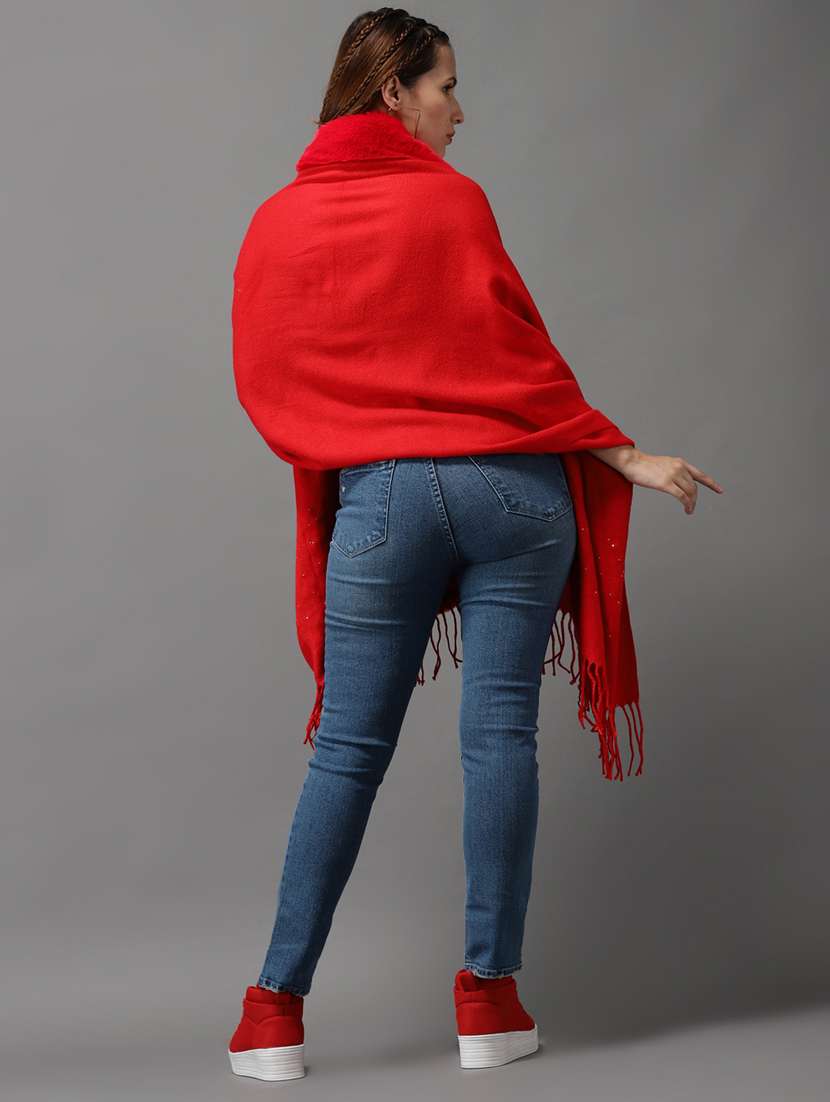 pearl embellished wool poncho - 18545266 -  Standard Image - 3