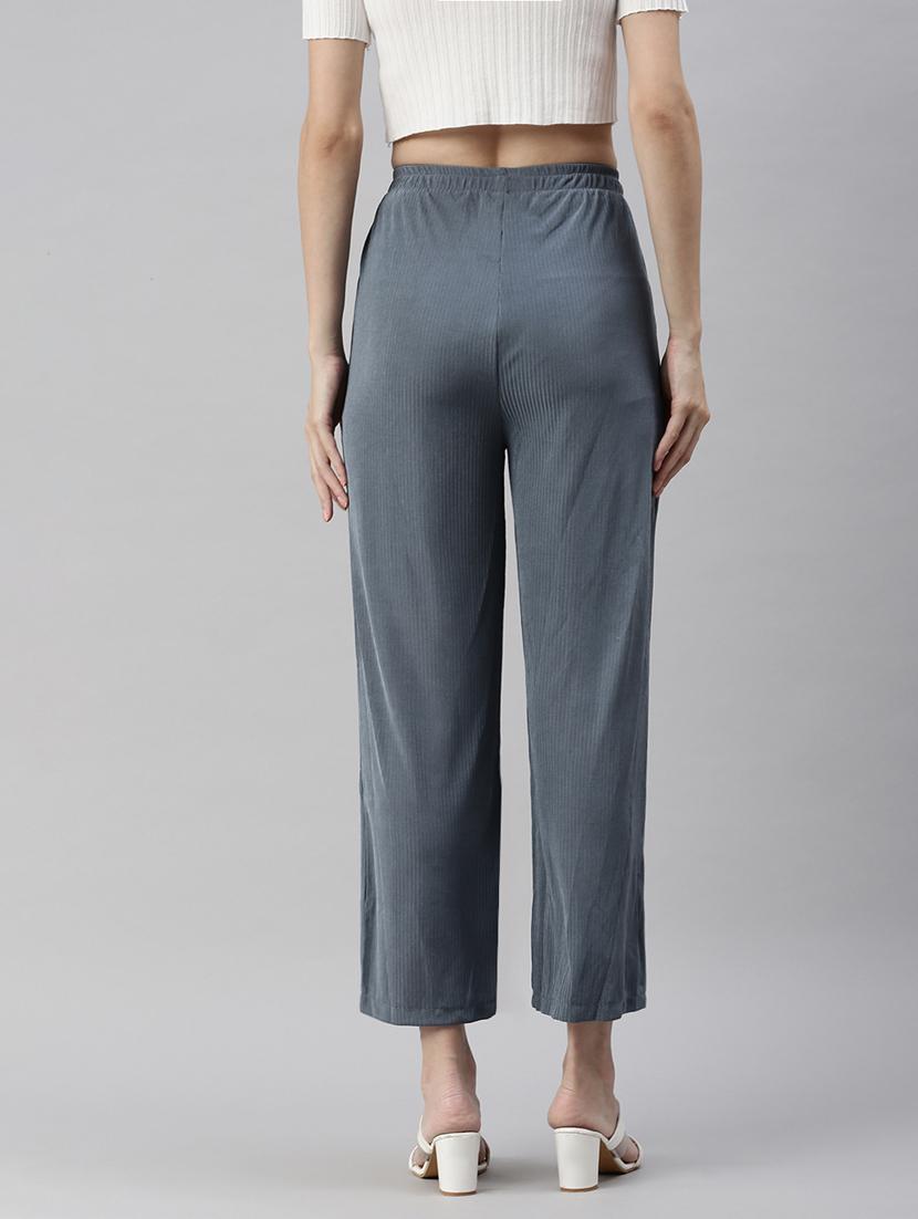 drawstring waist solid track pant - 18545277 - Standard Image - 3
