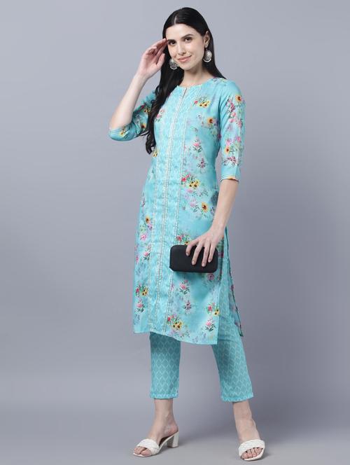 floral kurta pant set - 18545567 - Standard Image - 0