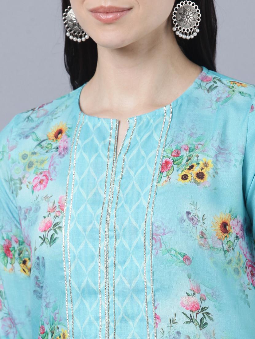 floral kurta pant set - 18545567 - Standard Image - 5