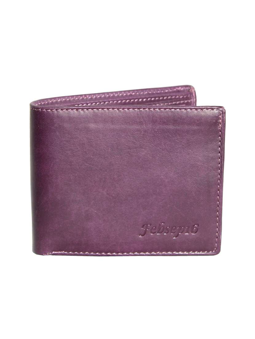 purple leather wallet