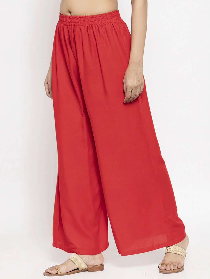 pack of 2 solid flared palazzos - 18546456 - Standard Image - 3