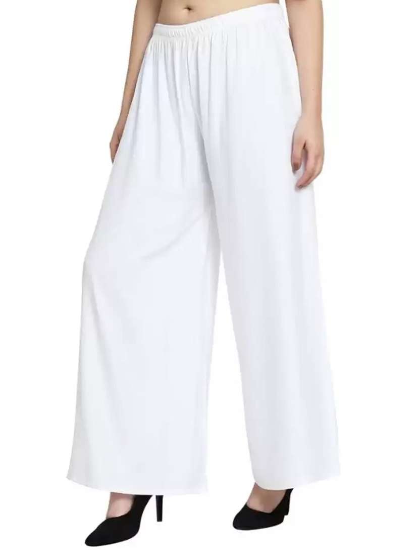 pack of 2 solid flared palazzos - 18546466 -  Standard Image - 3