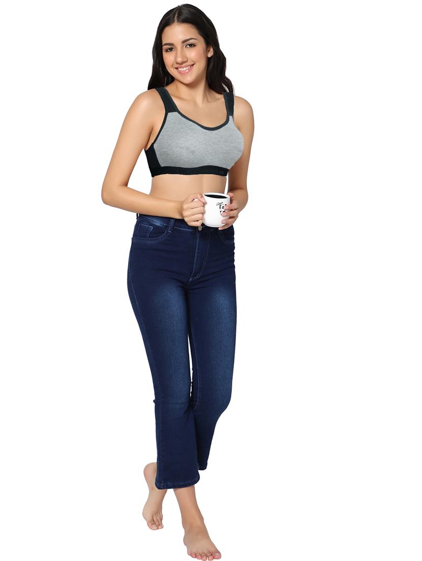non padded full coverage sports bra - 18546515 - Standard Image - 3