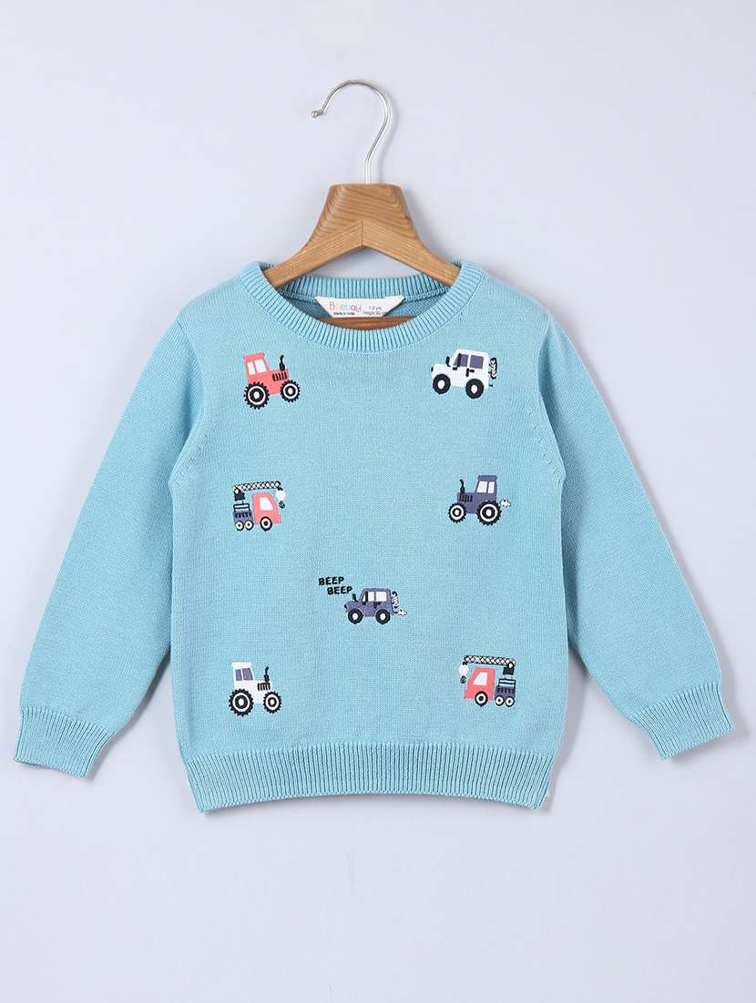 boys car embroidered sweatshirt