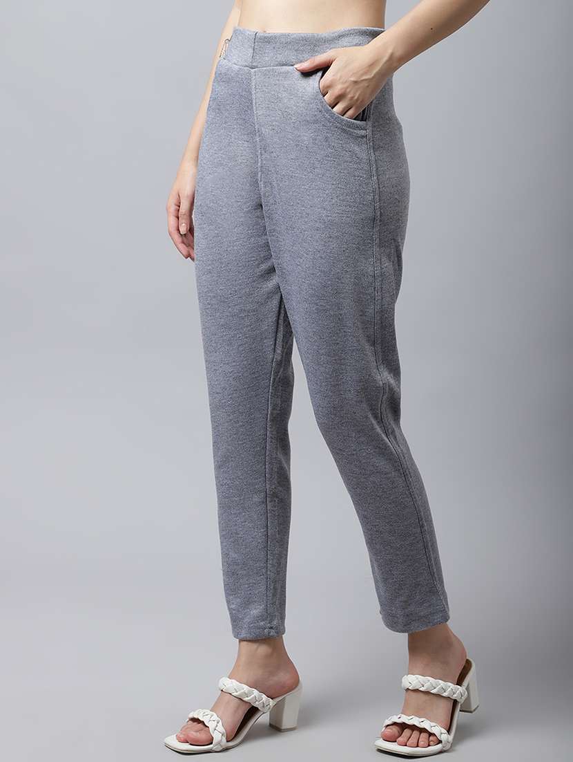 women pack of 2 solid woolen jeggings - 18546832 - Standard Image - 3