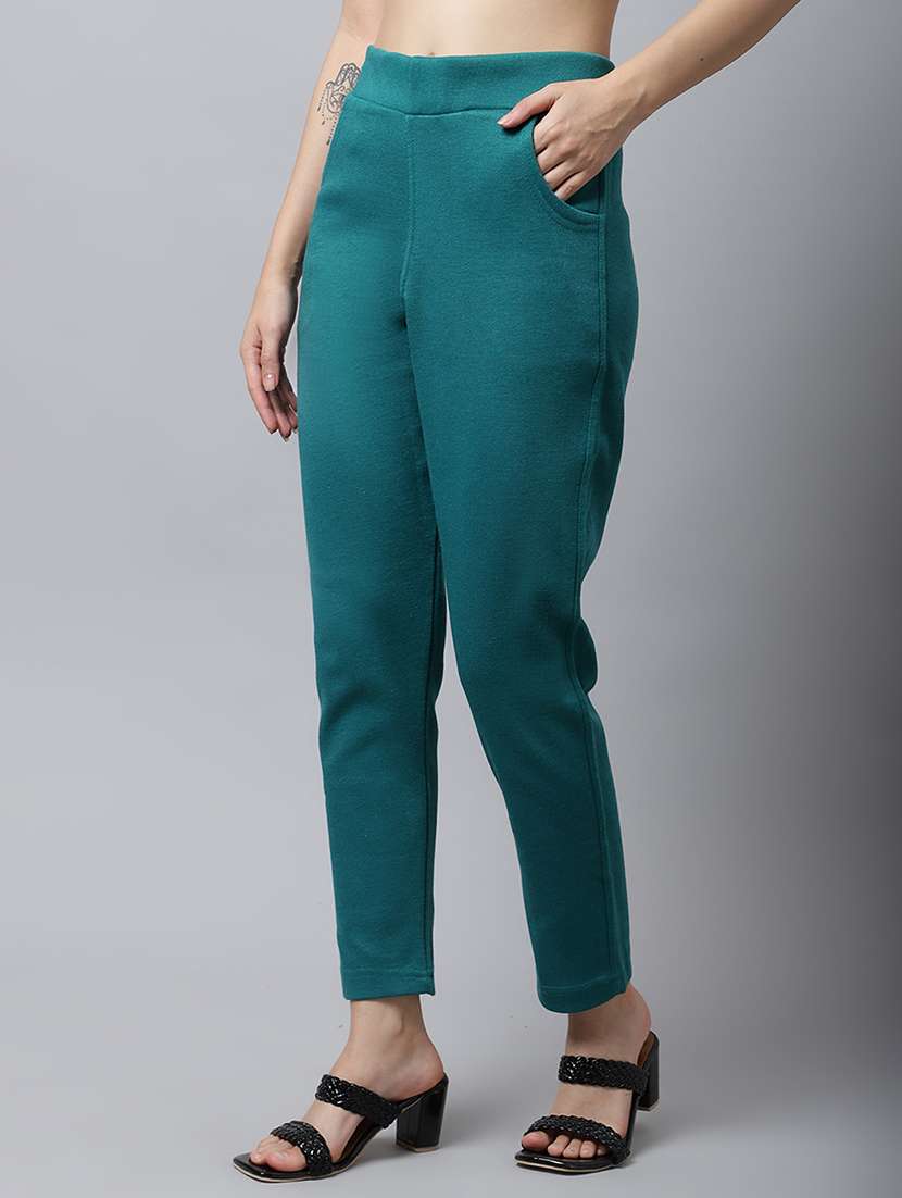 women pack of 2 solid woolen jeggings - 18546836 - Standard Image - 3