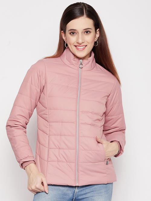 long sleeved solid quilted & padded jacket - 18548449 - Standard Image - 0