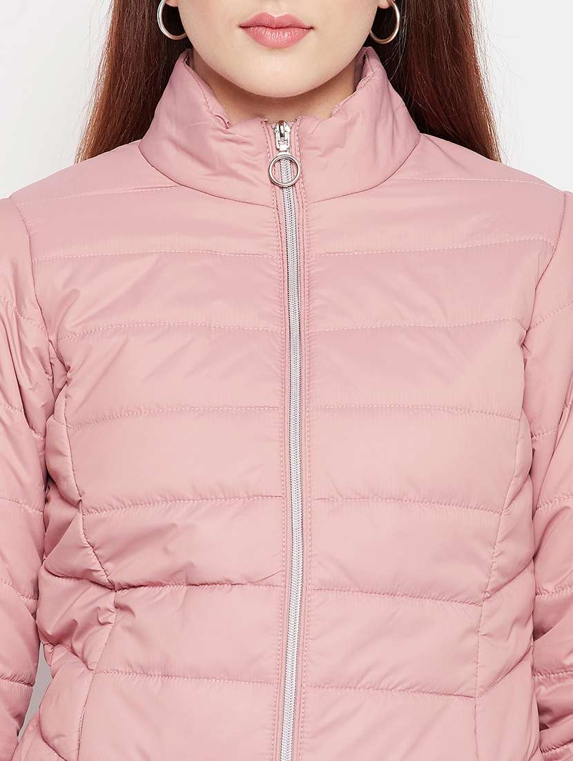 long sleeved solid quilted & padded jacket - 18548449 - Standard Image - 5