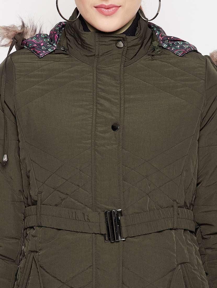 long sleeved solid quilted & padded jacket - 18548451 -  Standard Image - 5