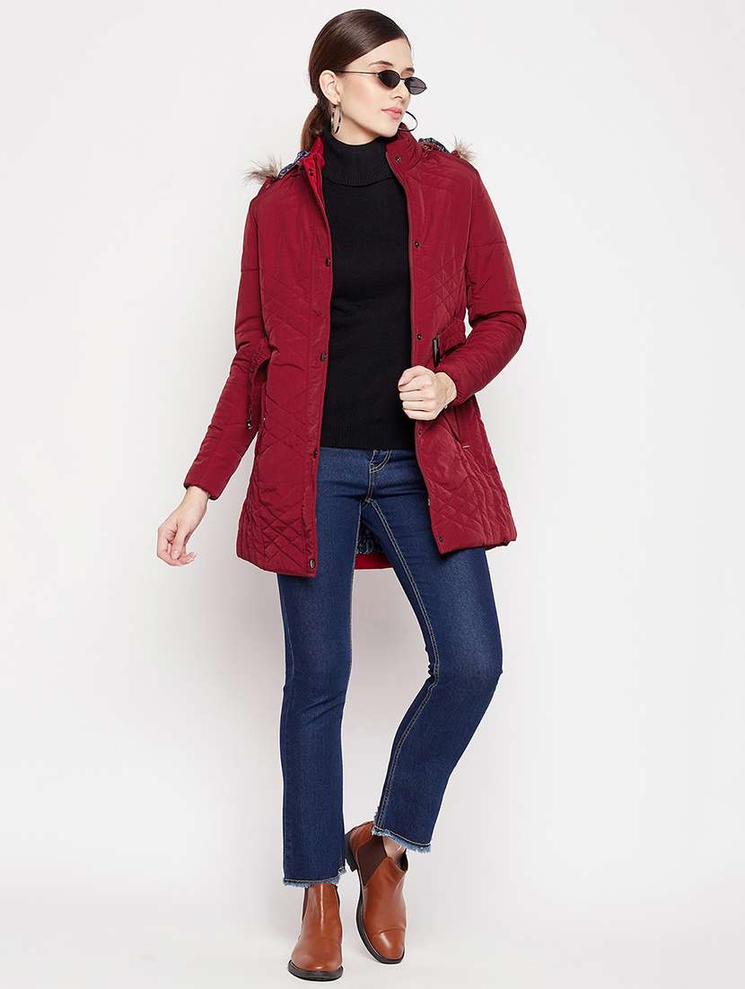 long sleeved solid quilted & padded jacket - 18548452 -  Standard Image - 3