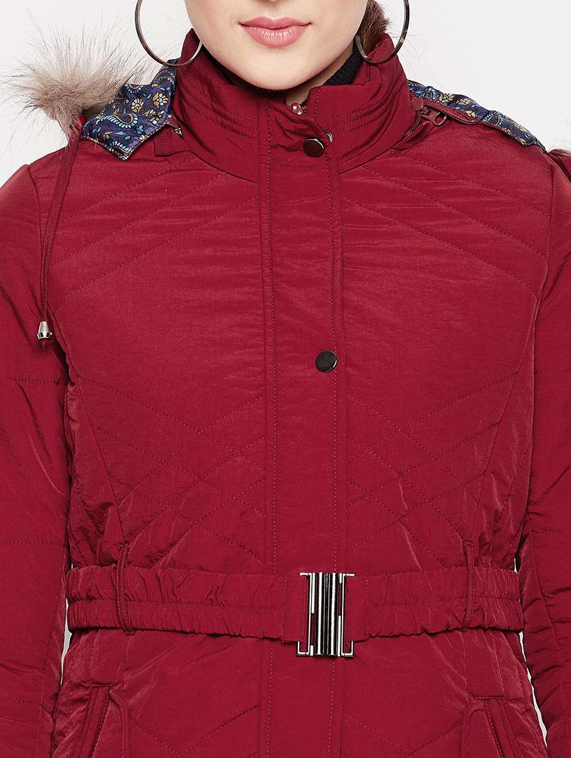 long sleeved solid quilted & padded jacket - 18548452 -  Standard Image - 5