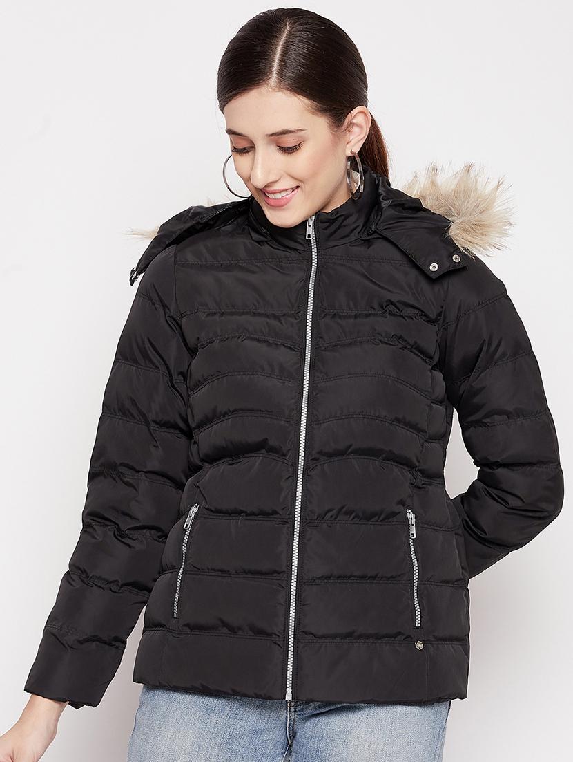 long sleeved solid quilted & padded jacket - 18548455 - Zoom Image - 0