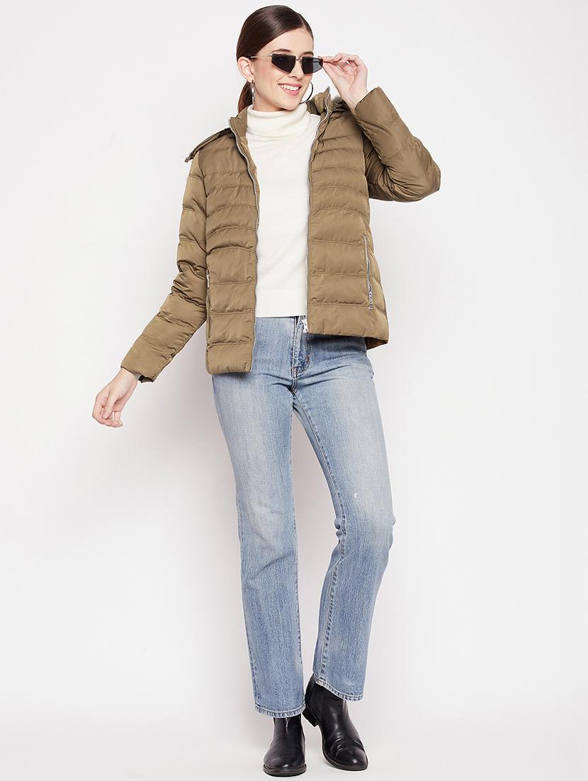 long sleeved solid quilted & padded jacket - 18548456 - Standard Image - 3
