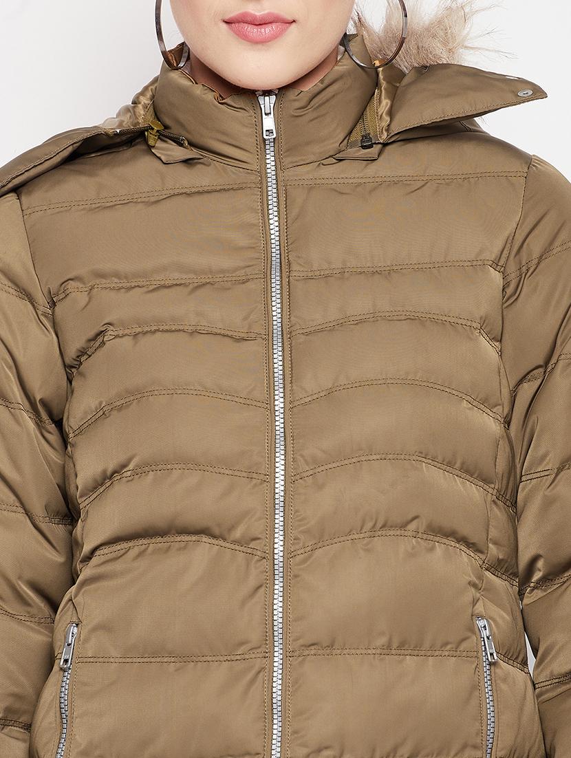 long sleeved solid quilted & padded jacket - 18548456 - Standard Image - 5