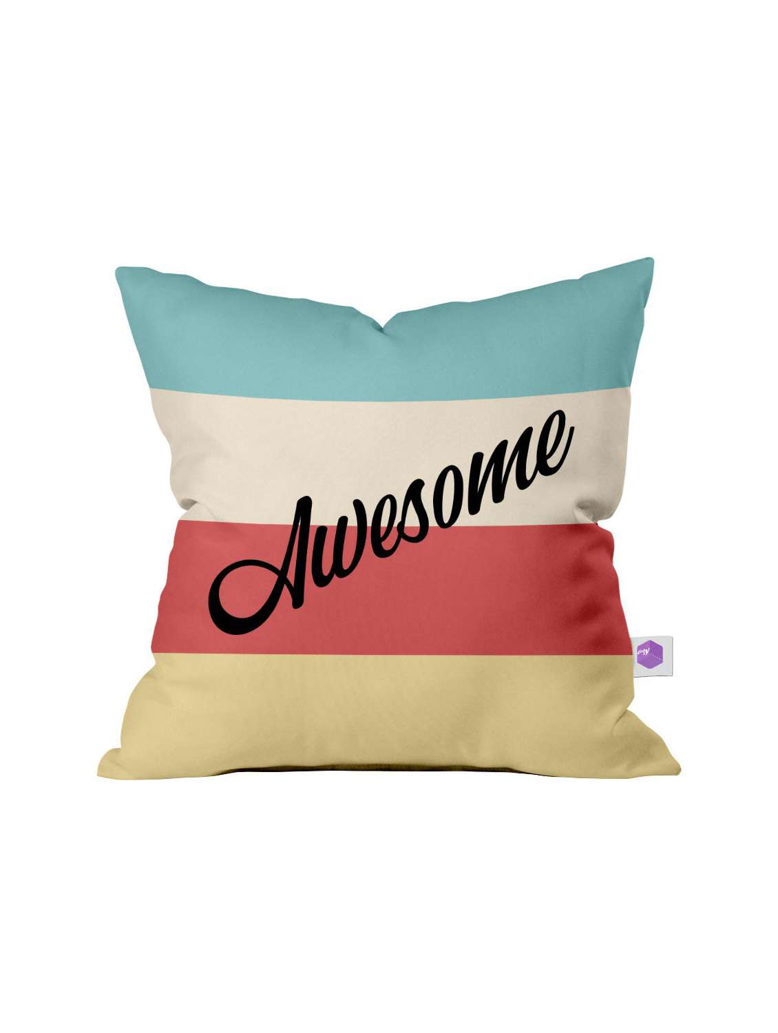 crazy corner multi printed cushion ( 12 x 12 inches )