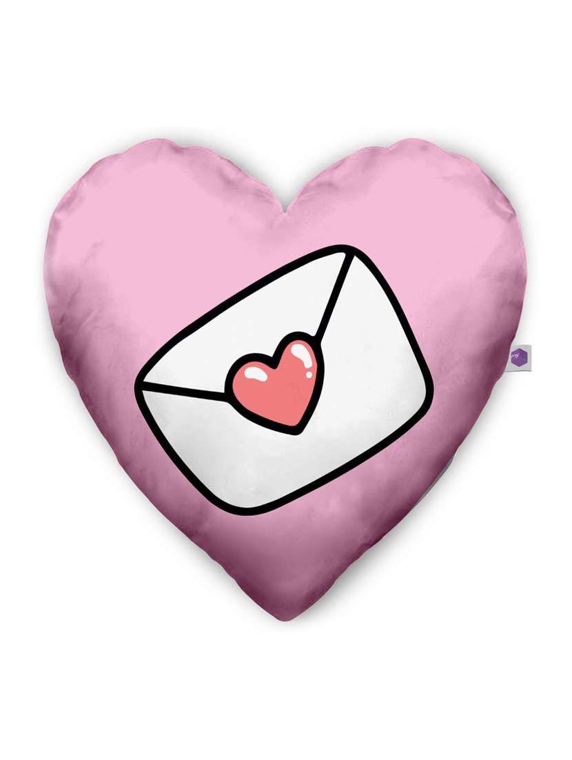 printed heart shape pillow