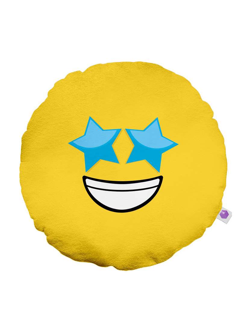 printed round shape pillow