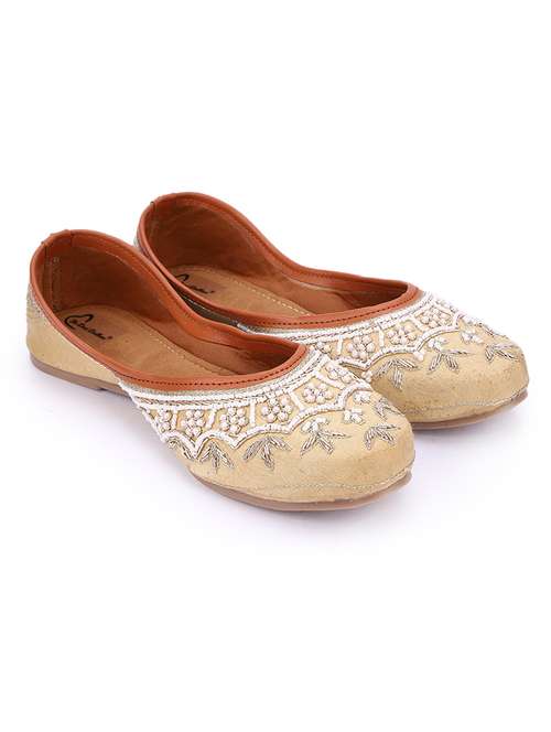 women embellished slip on mojaris - 18559807 -  Standard Image - 0