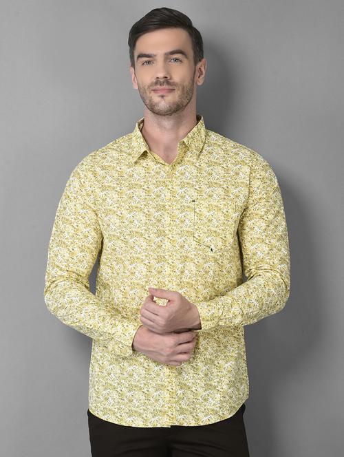 yellow printed casual shirt - 18559973 -  Standard Image - 0