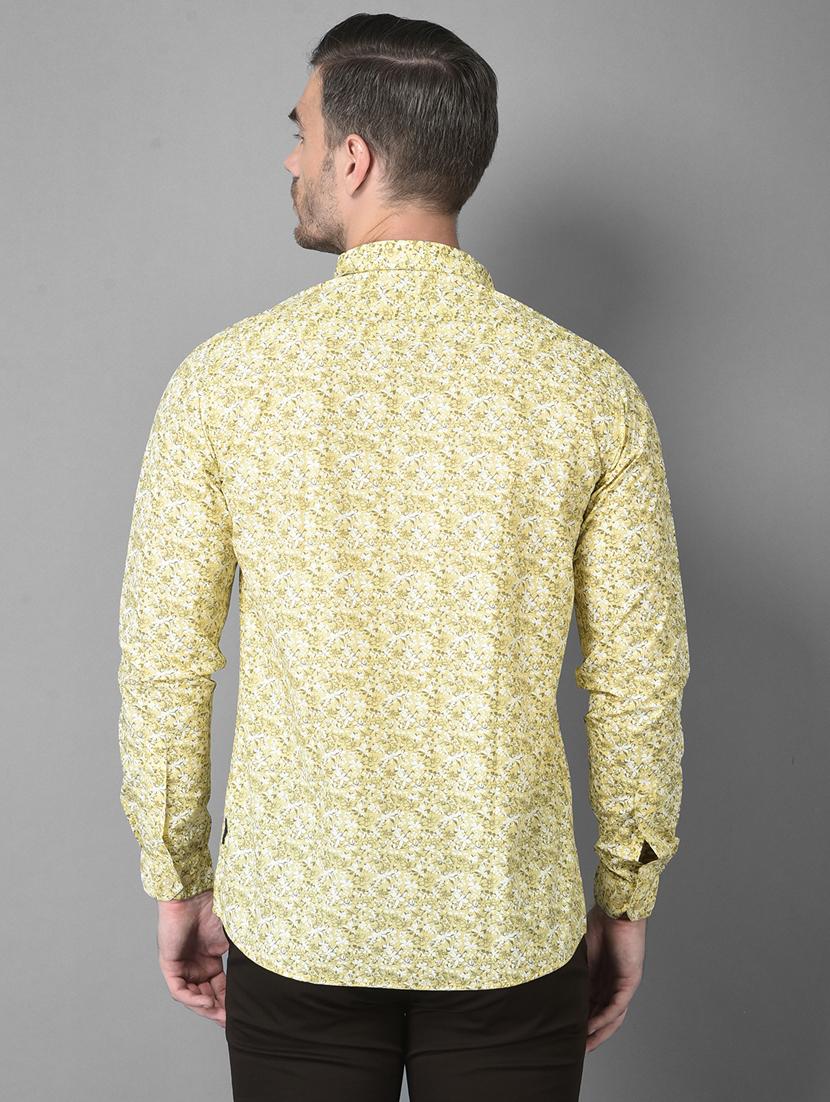 yellow printed casual shirt - 18559973 - Standard Image - 3