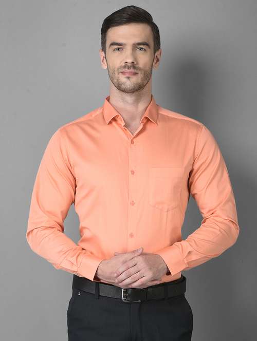 mens solids formal shirt - 18559977 - Standard Image - 0