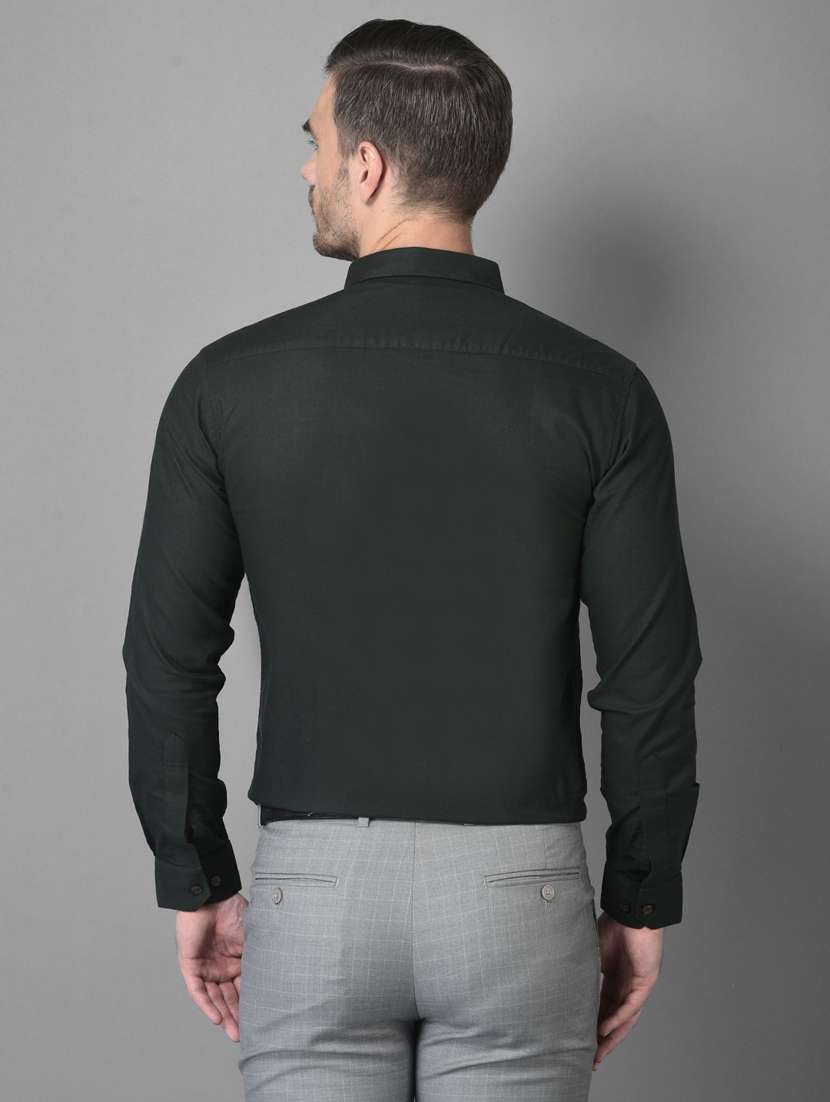 mens solids formal shirt - 18559989 - Standard Image - 3
