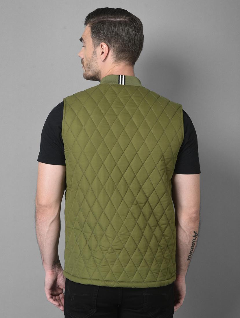 quilted solid casual jacket - 18559996 - Standard Image - 3