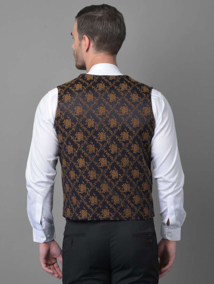 printed overlap waist coat - 18560007 -  Standard Image - 3