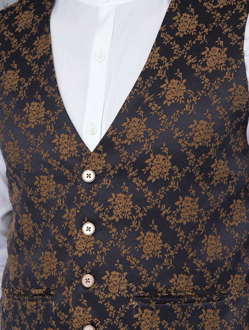 printed overlap waist coat - 18560007 -  Standard Image - 5