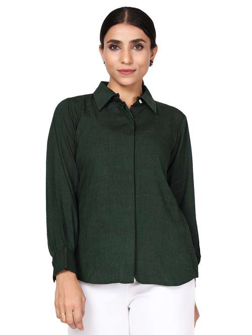 long sleeved solid shirt - 18560033 - Standard Image - 0