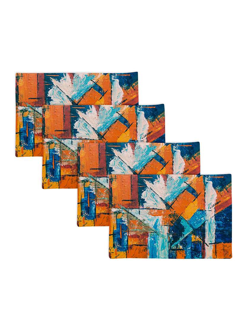 set of printed dining table placemats