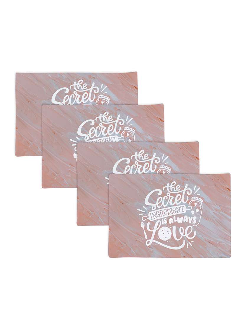 set of printed dining table placemats