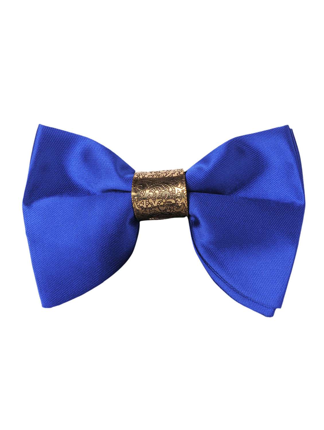 blue polyester bow tie
