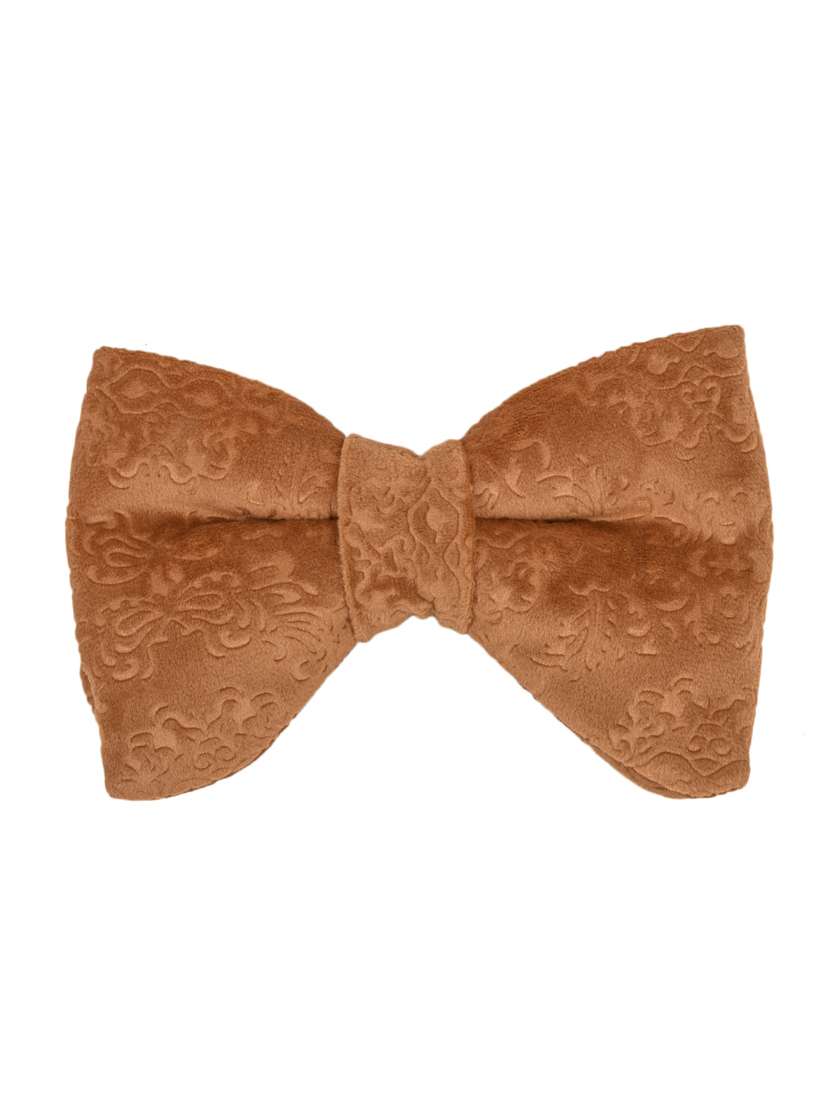 brown velvet bow tie