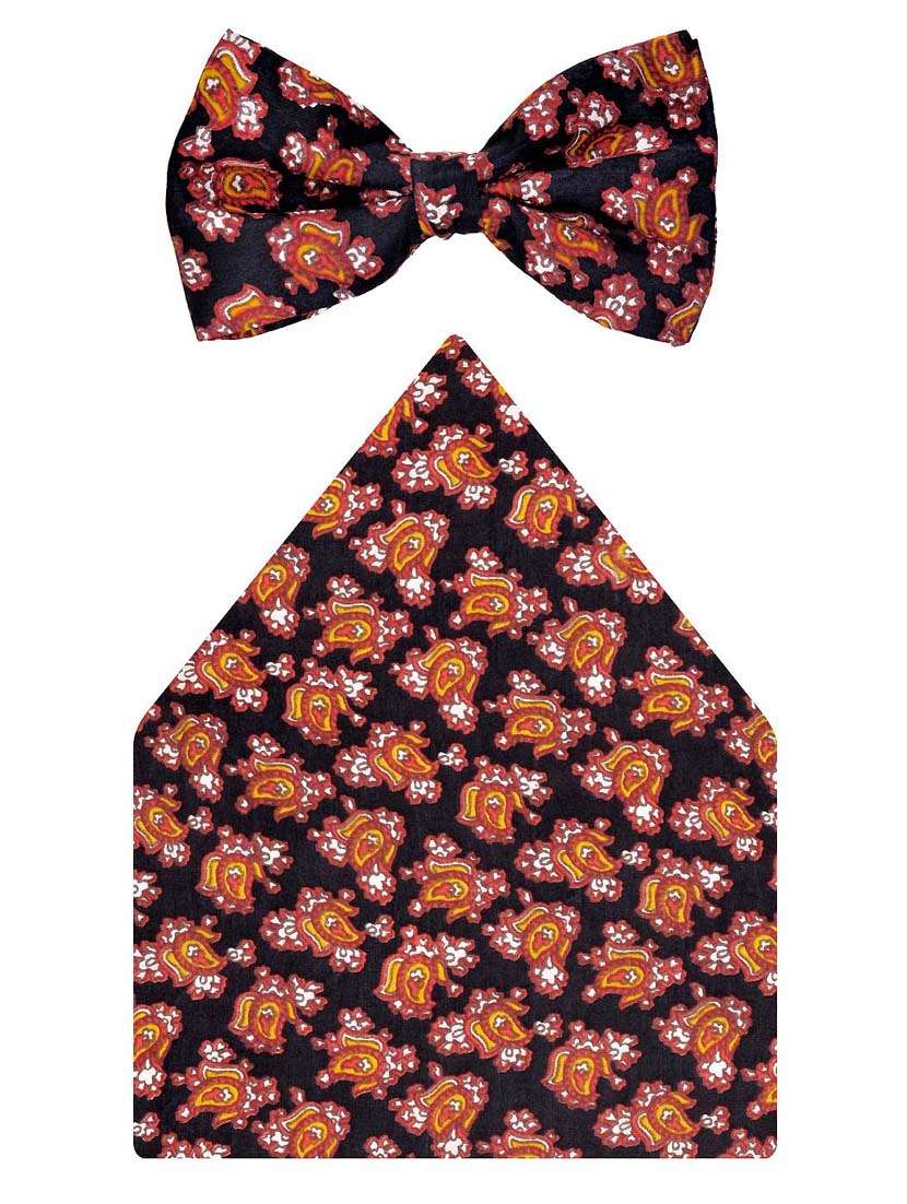 multi colored silk bow tie