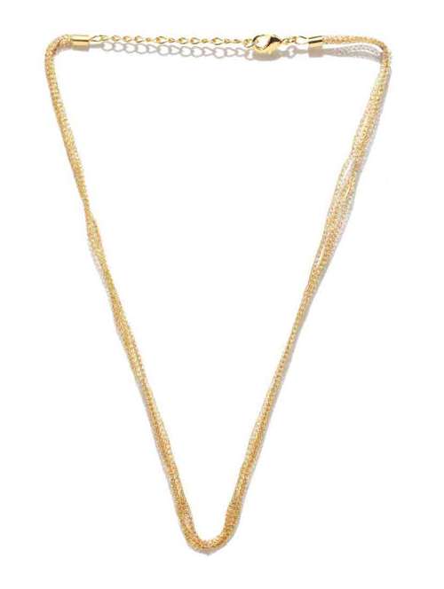women gold brass chain necklace - 18565399 -  Standard Image - 0