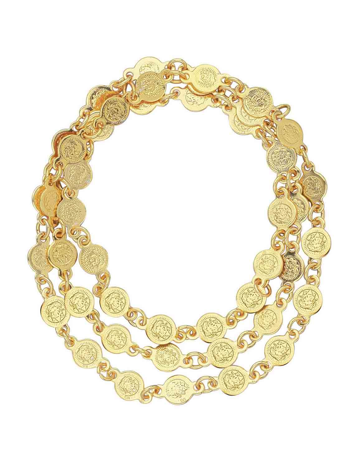 women gold long necklace